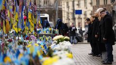 Silencio en las calles de Kiev por los ca�dos en la guerra