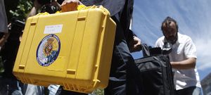 Llegada de las cajas negras al juzgado