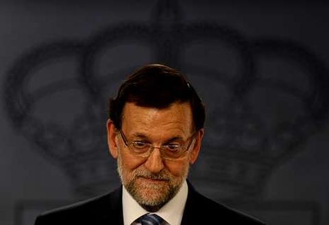 Rajoy, ayer en la rueda de prensa que ofreci junto al primer ministro rumano, Victor Ponta.