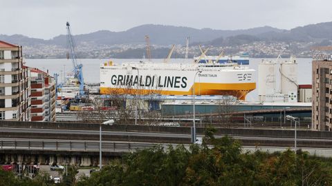 El Grande Tianjin, atracado en el Areal