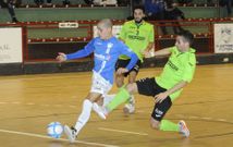 Imagen de archivo de un partido del A Estrada Futsal en el pabell�n Coto Ferreiro. 