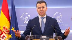 El portavoz del PSOE en el Congreso, H�ctor G�mez, este martes, en la C�mara Baja