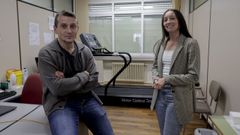 INEF.Los docentes de la facultad de la UDC en Bastiagueiro, Eliseo Iglesias y Jssica Rial, responsables de la investigacin