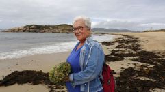 Mar�a Jos� en la playa de A Lanzada