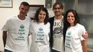 Los cirujanos del hospital Gemelli de Roma que operaron al papa, Stefano Margaritora, Elisa Meacci y Nadia Nachira, con el gallego Diego Gonz�lez Rivas, el segundo por la derecha. La imagen se corresponde con un curso que Rivas imparti� en el Gemelli sobre su t�cnica uniportal VATS