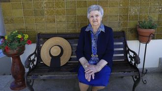 Imagen de archivo de Carmen V�zquez, al cumplir su centenario en el a�o 2022