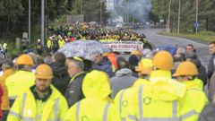 Movilizaci�n del naval de Ferrol en demanda de carga de trabajo
