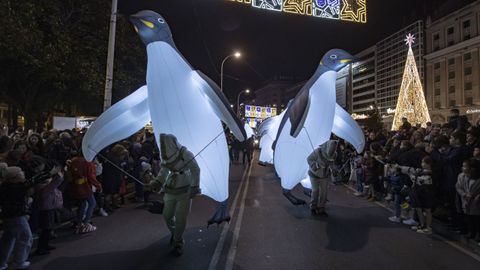Una imagen del espectculo Pinginos, que la compaa ourensana Boneca Lareta lleva a Pamplona