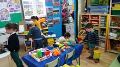 Una clase el pasado curso en la escuela unitaria de Lua�a