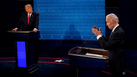 Debate de Biden y Trump, en octubre del 2020