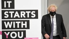 Boris Johnson, durante su visita este viernes a un centro de Artes y Dise�o en Dewsbury, Inglaterra.