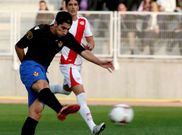 El disparo seco de Pablo abri� su cuenta goleadora en la ciudad deportiva vallecana.