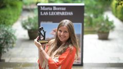 Marta Borraz, celebrando el premio en los jardines de la Fundaci�n Julio Mu�oz Ramonet, en Barcelona.