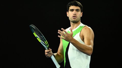 Alcaraz, durante un momento del encuentro