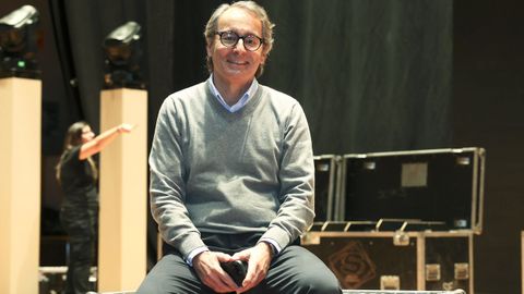 Ram�n Barros, esta semana en el Palacio de Congreso de Santiago en las horas previas al concierto de Luz Casal. 