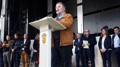 Jos� David Fidalgo, directivo de la Casa de Galicia de Bilbao, pronunci� el preg�n de la Festa do Caldo de �sos 