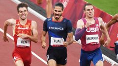 Adri�n Ben, en pleno esfuerzo durante la semifinal