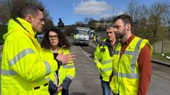 La subdelegada del Gobierno en Lugo, este jueves en el lugar en el que empezaron las obras en Chantada