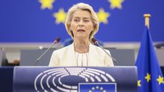 Ursula von der Leyen, durante su intervenci�n este mi�rcoles en el Debate sobre el Estado de la Uni�n