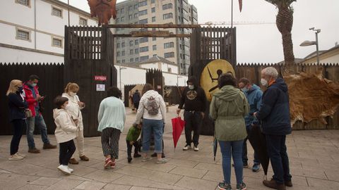 La entrada al campamento de Tebras Galaicas, muy controlado y con distancia social