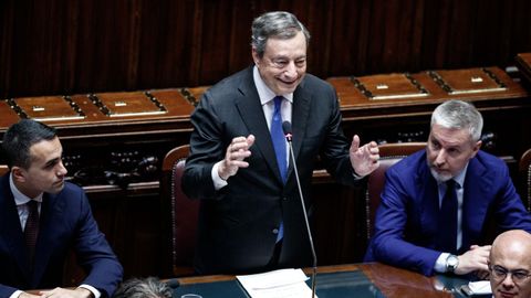 Draghi, durante su intervencin en la Cmara este jueves