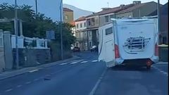 Estado en el que circul� la caravana por la AC-550, entre Tal y Esteiro, en Muros, este s�bado