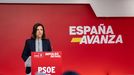 La portavoz de la Comisin Ejecutiva Federal del PSOE, Esther Pea, durante la rueda de prensa ofrecida este lunes en Madrid.
