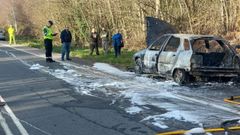 El veh�culo ardi� por completo