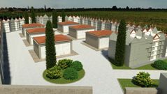 Recreaci�n del proyecto de ampliaci�n del cementerio de Cerqueda