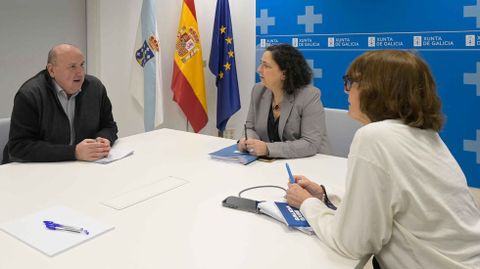 Gonz�lez, Do Campo y directora territorial de Mar, Mar�a Jos� Cancelo, durante el encuentro.