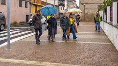 Bernardo Varela, Crsitina Cid, Pablo Prez y Luz Doporto, visitando las obras de Allariz