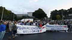 Manifestaci�n vecinal en Monte Porreiro  contra el plan de peatonalizaci�n de una calle