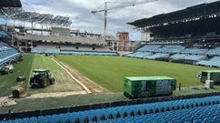 Estado del c�sped de Bala�dos este jueves.