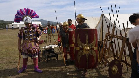 Recreacin de la vida en el yacimiento Aquis Querquennis de Bande