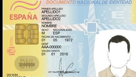 Imagen de un DNI sin cubrirse