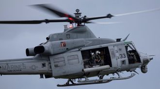 Imagen de las maniobras de helic�pteros del Ejercito norteamericano en los pasados d�as sobrevolando el Caribe.