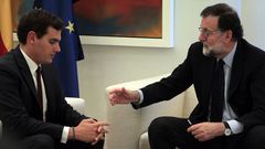 Imagen de la reuni�n entre ambos mandatarios del pasado d�a 2