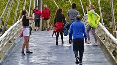 Deportistas durante el primer d�a de la desescalada