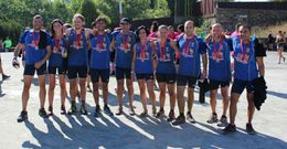 El M&P Running de A Estrada concluy� al completo la carrera compostelana y acab� noveno.