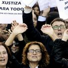 Fina Barros, en un acto en defensa de la justicia gratuita.