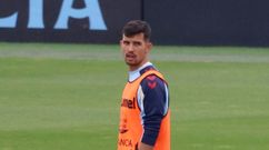 El canterano del Celta Carlos Dom�nguez, en un entrenamiento de esta pretemporada.