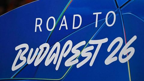 Cartel de la final de la Champions del 2026, que se celebrar� en la capital de Hungr�a.