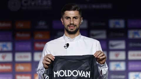 Horatiu Moldovan, en su presentaci�n con el Atl�tico de Madrid