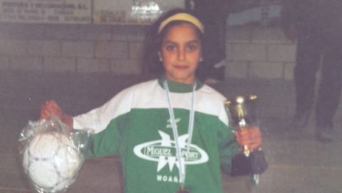 Ana Buceta, en sus primeros a�os como futbolista.