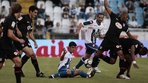 Juan Domnguez en un Teresa Herrera ante el Atltico de Madrid