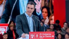 Pedro S�nchez en el mitin de Madrid de este s�bado.