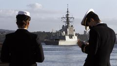 La F-105 zarp� de Ferrol el 3 de noviembre