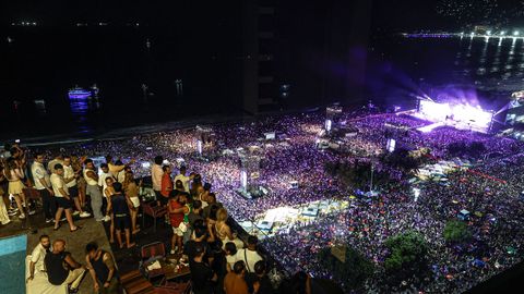 Otro momento del concierto de Shakira en Copacabana