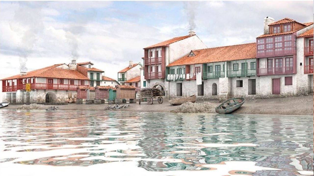 Recuperación virtual del muelle que usaron los «xenoveses de Galicia»