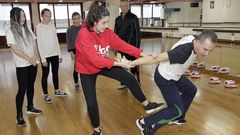 Taller de autodefensa para mujeres en un gimnasio de Vigo, en imagen de archivo